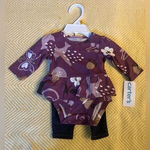 Carters Purple Fall Set